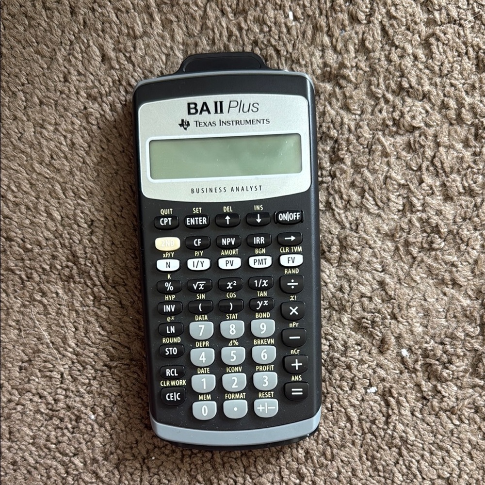 Texas Instruments BA II Plus Black and Silver Calculator